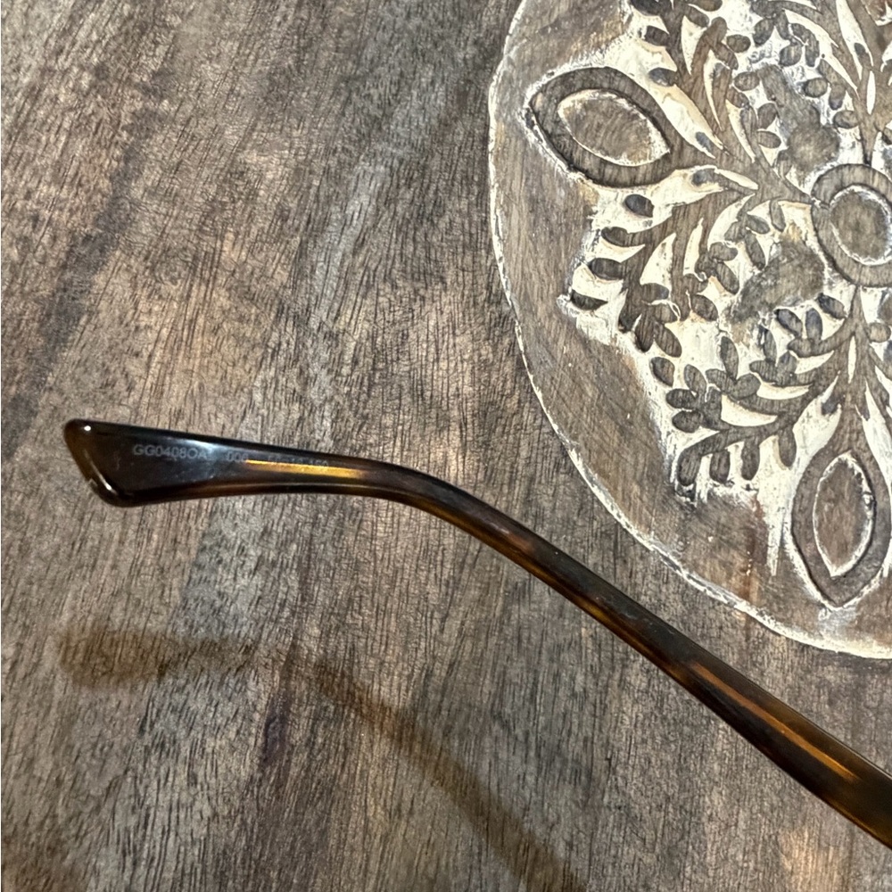 Gucci Tortoise Shell Glasses Frames GG0408OA 56-1… - image 7
